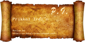 Prikkel Irén névjegykártya